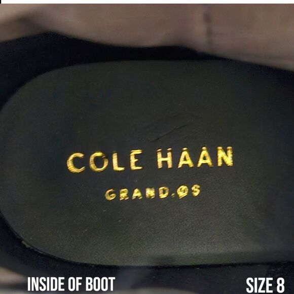 COLE HAAN Storm Cloud Suede Gray Women's Jensen Ankle Bootie Size 8 - Picture 12 of 16